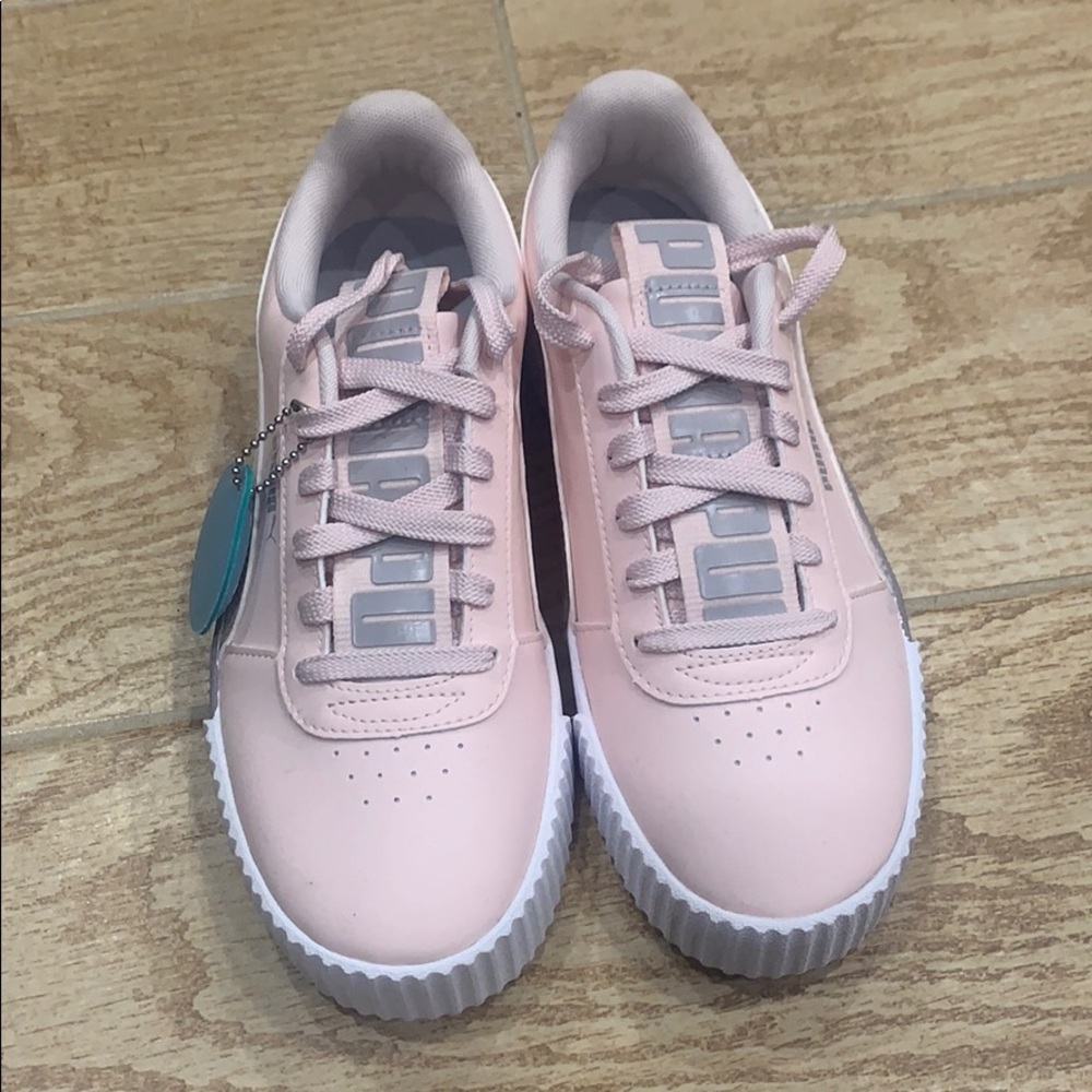 Pink puma shoes